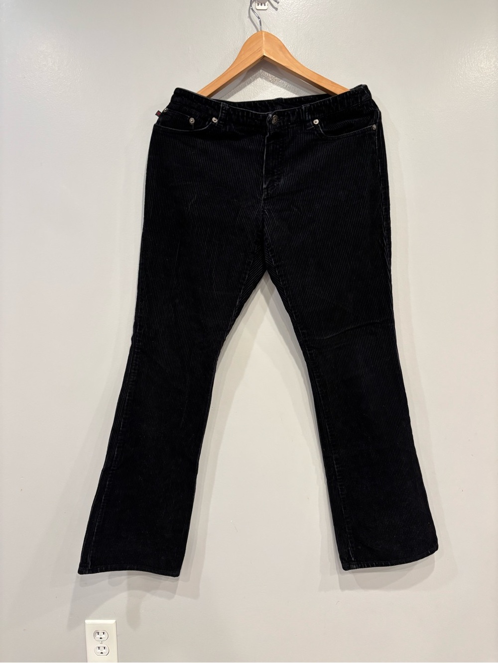 Ralph Lauren Black Corduroy Straight-Leg Jeans